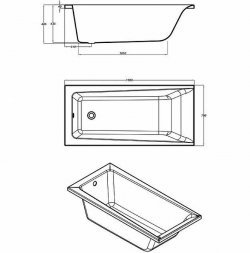 Ванна прямоугольная Cersanit LORENA 150x70 с рамой LORENA 150