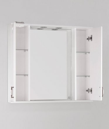 Зеркальный шкаф Style Line Олеандр-2 90/С, белый