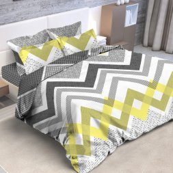 Комплект постельного белья, Бязь Letto, 1,5-сп, B372, наволочка 70х70 (2шт)