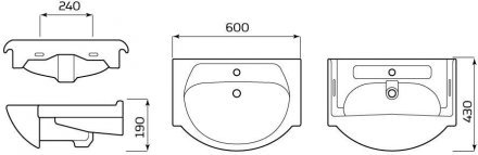 Умывальник Роса мебельный Лобненский стройфарфор