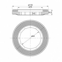 Арматура смывная IDDIS, 1-ур, н/п, тип А, F012400-0004 01479