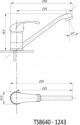 Смеситель для кухни TSARSBERG TSB-640-1243 тип См-МОЦБА, См-УмОЦБА