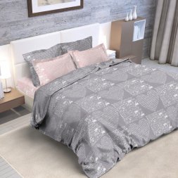 Комплект постельного белья, Бязь Letto, Евро, B472, наволочка 70х70 (2шт)