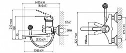 Смеситель ванно-душевой Varion Rover 7024653