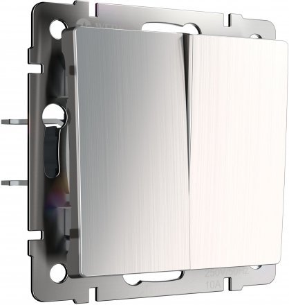 Выключатель двухклавишный (глянцевый никель) W1120002 Werkel 732675