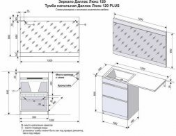 Тумба напольная Style Line  Даллас 120, Люкс венге, PLUS