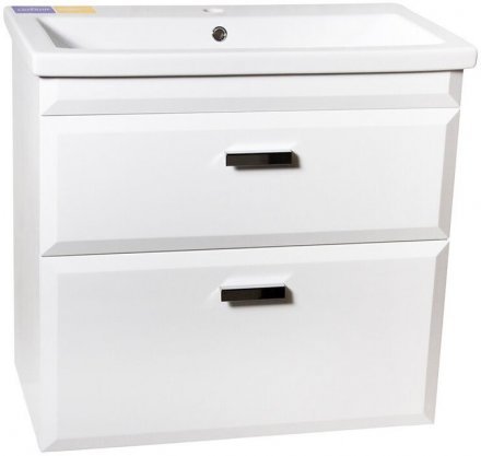 Тумба подвесная Style Line Лотос 70, Комо 70, Люкс белая, PLUS