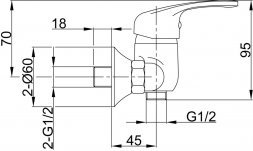 Смеситель для душа Eleanti ELT4030  0402.856